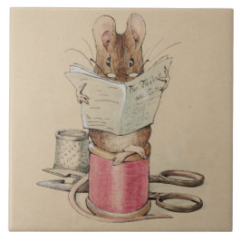 Azulejo De Cerâmica O mouse tailor (por Beatrix Potter)