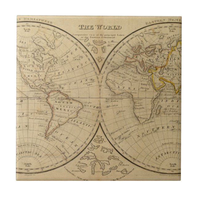 Azulejo De Cerâmica O mundo 3 (Frente)