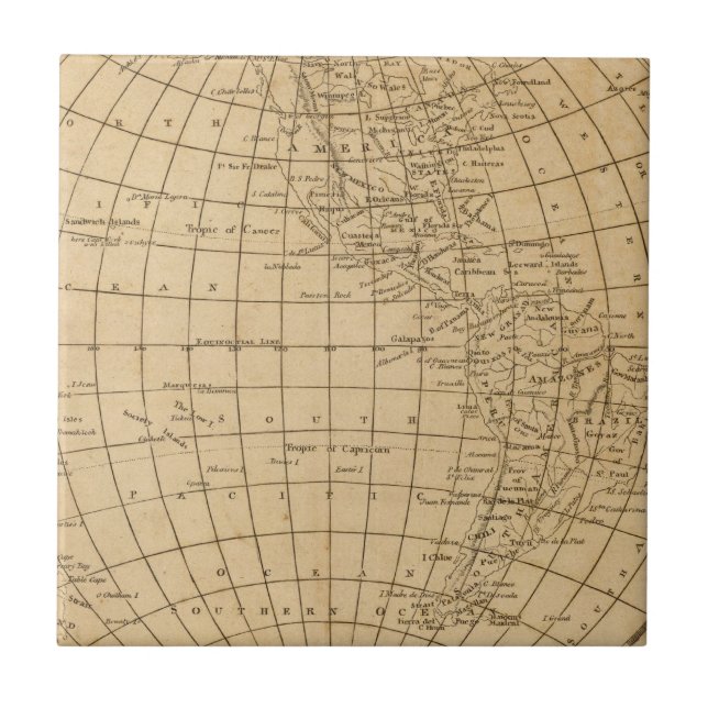 Azulejo De Cerâmica O mundo 4 (Frente)