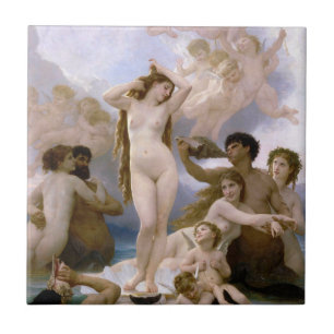 Azulejo De Cerâmica O Nascimento de Vênus por William-Adolphe Bouguere