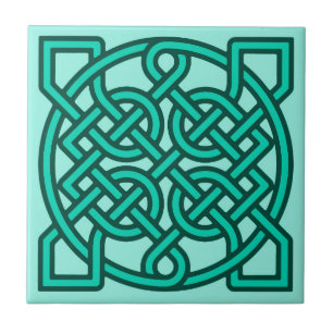 Azulejo De Cerâmica O nó, a turquesa, o Aqua e a cerceta do marinheir