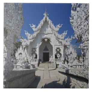 Azulejo De Cerâmica O novo templo todo branco de Wat Rong Khun em