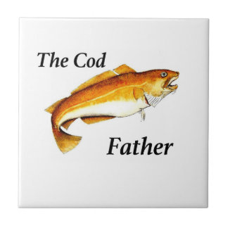 Azulejo De Cerâmica O Pai do Bacalhau está presente de pesca ideal.