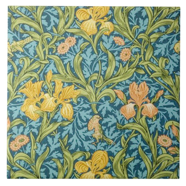 Azulejo De Cerâmica O papel de parede da íris projetou 1887 (Frente)