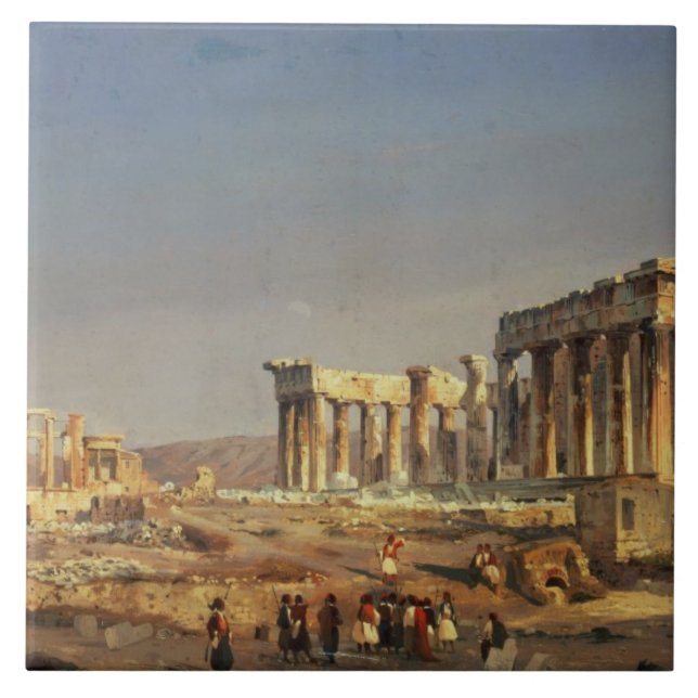 Azulejo De Cerâmica O Partenon, 1863 (Frente)