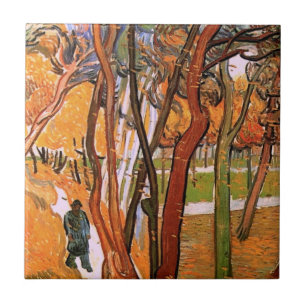Azulejo De Cerâmica O Passeio: Folhas Caindo por Vincent van Gogh