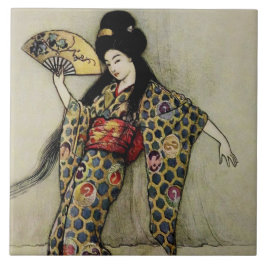 Azulejo De Cerâmica “O Pente de Ouro” por Warwick Goble