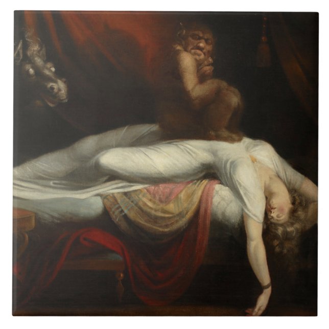 Azulejo De Cerâmica O Pesadelo (de Henry Fuseli) (Frente)