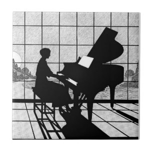 Azulejo De Cerâmica O Pianista