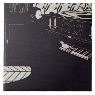 Azulejo De Cerâmica O piano, 1914 (woodcut)