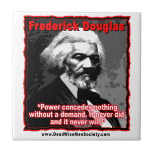 Azulejo De Cerâmica O poder de Frederick Douglass concede citações