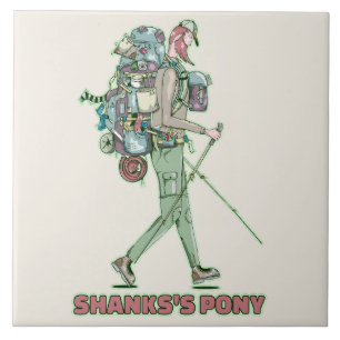 Azulejo De Cerâmica O pônei do Shanks caminhava engraçado