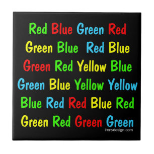 Azulejo De Cerâmica O poster do teste de Stroop