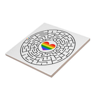 Azulejo De Cerâmica O prêmio de SlipperyJoe, labyri quebra-cabeça laby