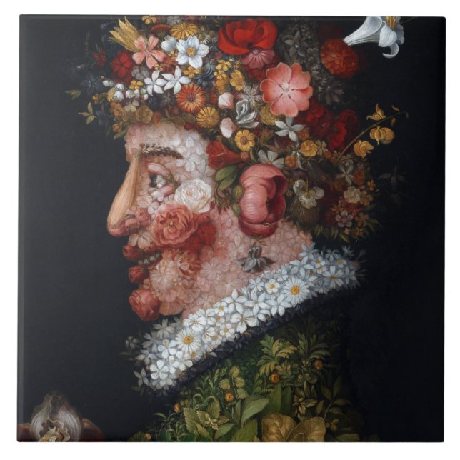 Azulejo De Cerâmica O Primavera, Arcimboldo (Frente)