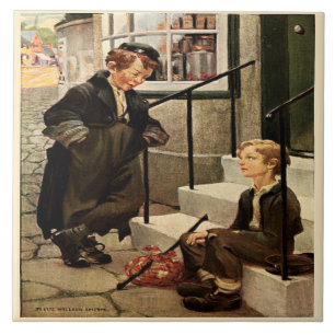 Azulejo De Cerâmica O Primeiro Encontro de Oliver Jessie Willcox Dicke