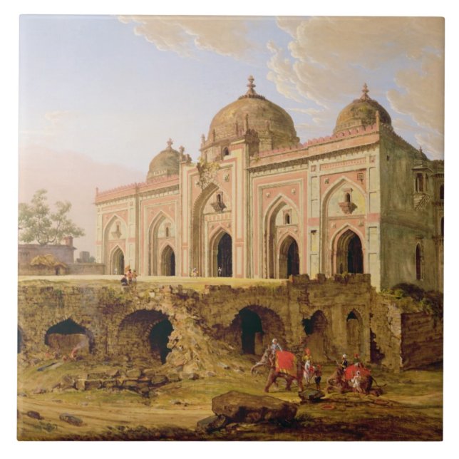 Azulejo De Cerâmica O Qal A-l-Kuhna Masjid, Purana Qila, Deli, c.1 (Frente)