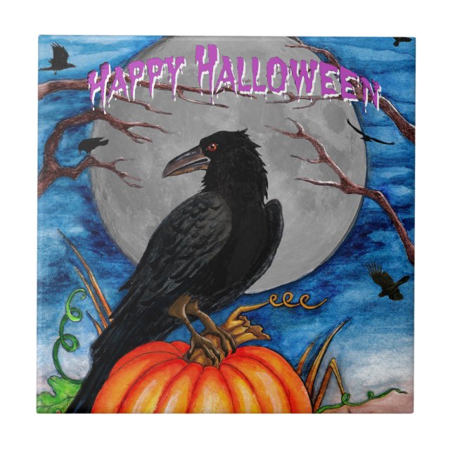 Azulejo De Cerâmica O Raven (Frente)