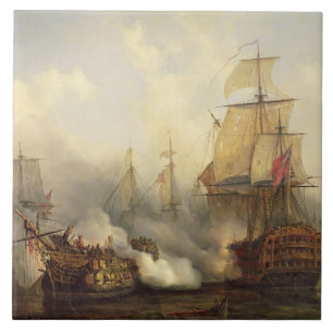Azulejo De Cerâmica O Redoutable em Trafalgar, o 21 de outubro de 1805