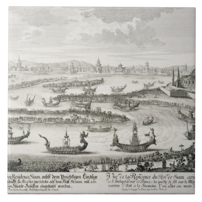 Azulejo De Cerâmica O rei da residência de Sião, 'do einer de Entwurf (Frente)