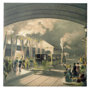 Azulejo De Cerâmica O rei na estação transversal nova (litho)