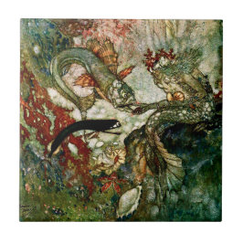 Azulejo De Cerâmica "O Rei Sereia" de Edmund Dulac
