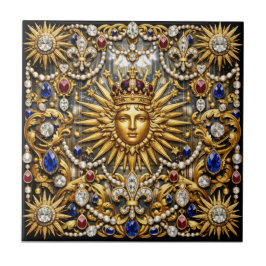 Azulejo De Cerâmica O Rei Sol Versalhes francês ornamentado