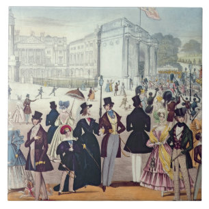 Azulejo De Cerâmica O retorno da rainha da Casa dos Lordes, 1839 (