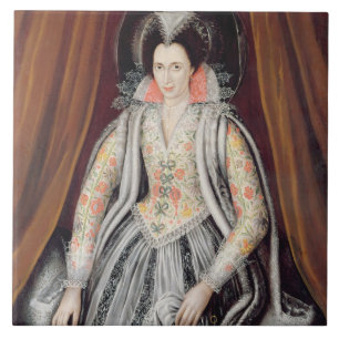 Azulejo De Cerâmica O retrato disse ser Susan, senhora Cinzento