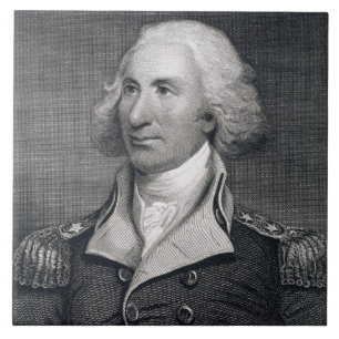 Azulejo De Cerâmica O retrato do general principal Philip Schuyler,
