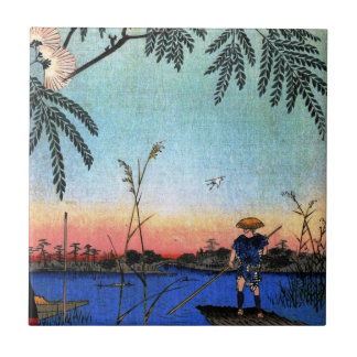 Azulejo De Cerâmica O rio de Ayase e o Kanegafuchi (綾瀬川鐘か淵)