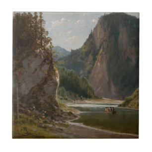 Azulejo De Cerâmica O rio Dunaje nas Montanhas do Pieniny
