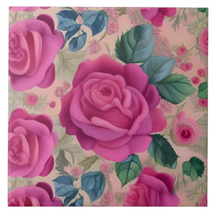 Azulejo De Cerâmica O Sabor Dos Rosas - Soft E Serene