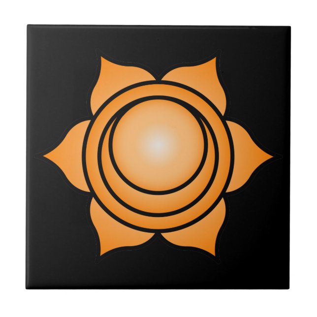 Azulejo De Cerâmica O Sacral Chakra (Frente)