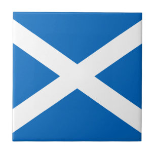 Azulejo De Cerâmica O Saltire de Scotland, bandeira escocesa (cor