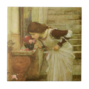Azulejo De Cerâmica O Santuário de John William Waterhouse