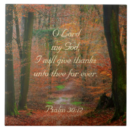 Azulejo De Cerâmica Ó Senhor, darei aos obrigados Salm 30, Caminho do 