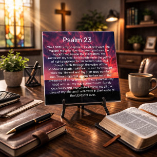 Azulejo De Cerâmica O Senhor é Meu Pastor Salmo 23