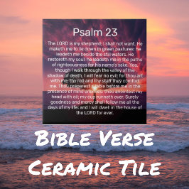 Azulejo De Cerâmica O Senhor É Meu Pastor Salmo 23