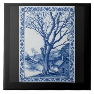 Azulejo De Cerâmica O Sentinela, Cornwall – Arte em Cerâmica Azul Coba