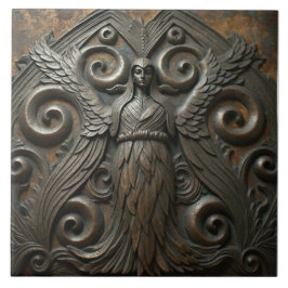 Azulejo De Cerâmica O Símbolo de Bronze