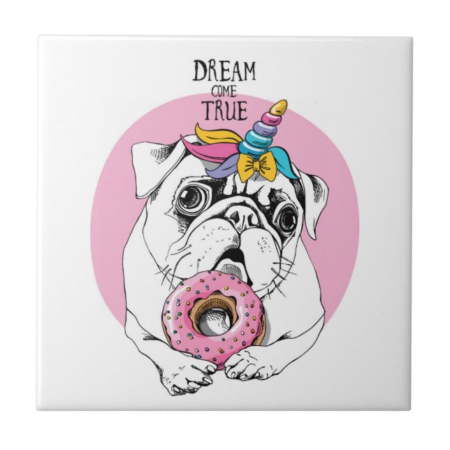 Azulejo De Cerâmica O sonho vem verdadeiro (Frente)