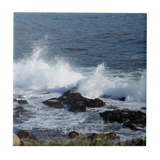 Azulejo De Cerâmica O surf do Oceano Pacífico (Frente)