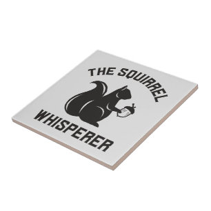 Azulejo De Cerâmica O Sussuro de Esquilo   Squirrel Lover