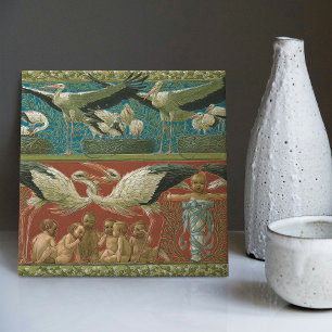 Azulejo De Cerâmica O Tender de Anton Seder armazena Art Nouveau Wall