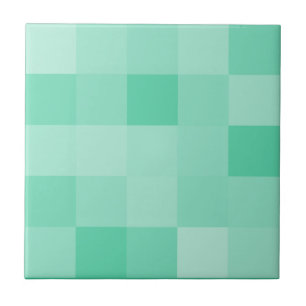Azulejo De Cerâmica O teste padrão de mosaico verde da hortelã telha