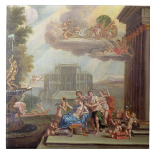 Azulejo De Cerâmica O toalete de Venus, século XVIII
