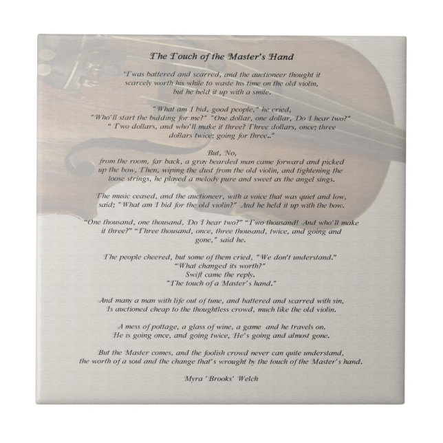 Azulejo De Cerâmica O toque da mão de mestre (Frente)