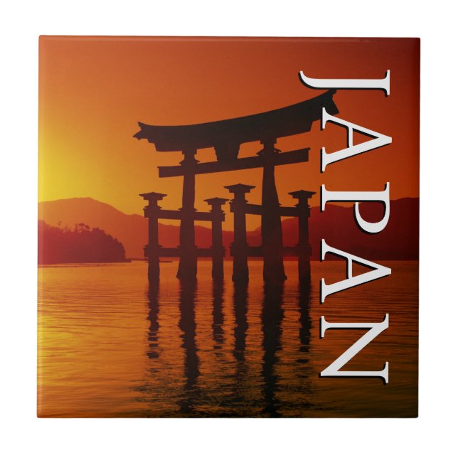 Azulejo De Cerâmica O-Torii Gate, Itsukushima Shrine | Miyajima, Japão (Frente)