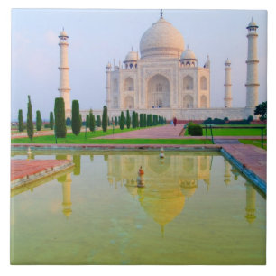 Azulejo De Cerâmica O tranquilo e pacífico Taj Mahal famoso mundialmen